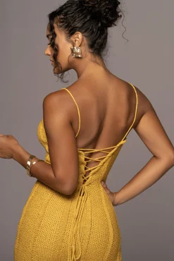 Yellow Cabana Views Crochet Dress