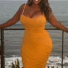 Yellow Catalina Lurex Knit Maxi Dress