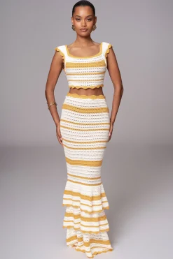 Yellow Corazon Ruffle Skirt Set