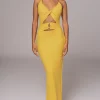 Yellow Secret Bloom Maxi Dress