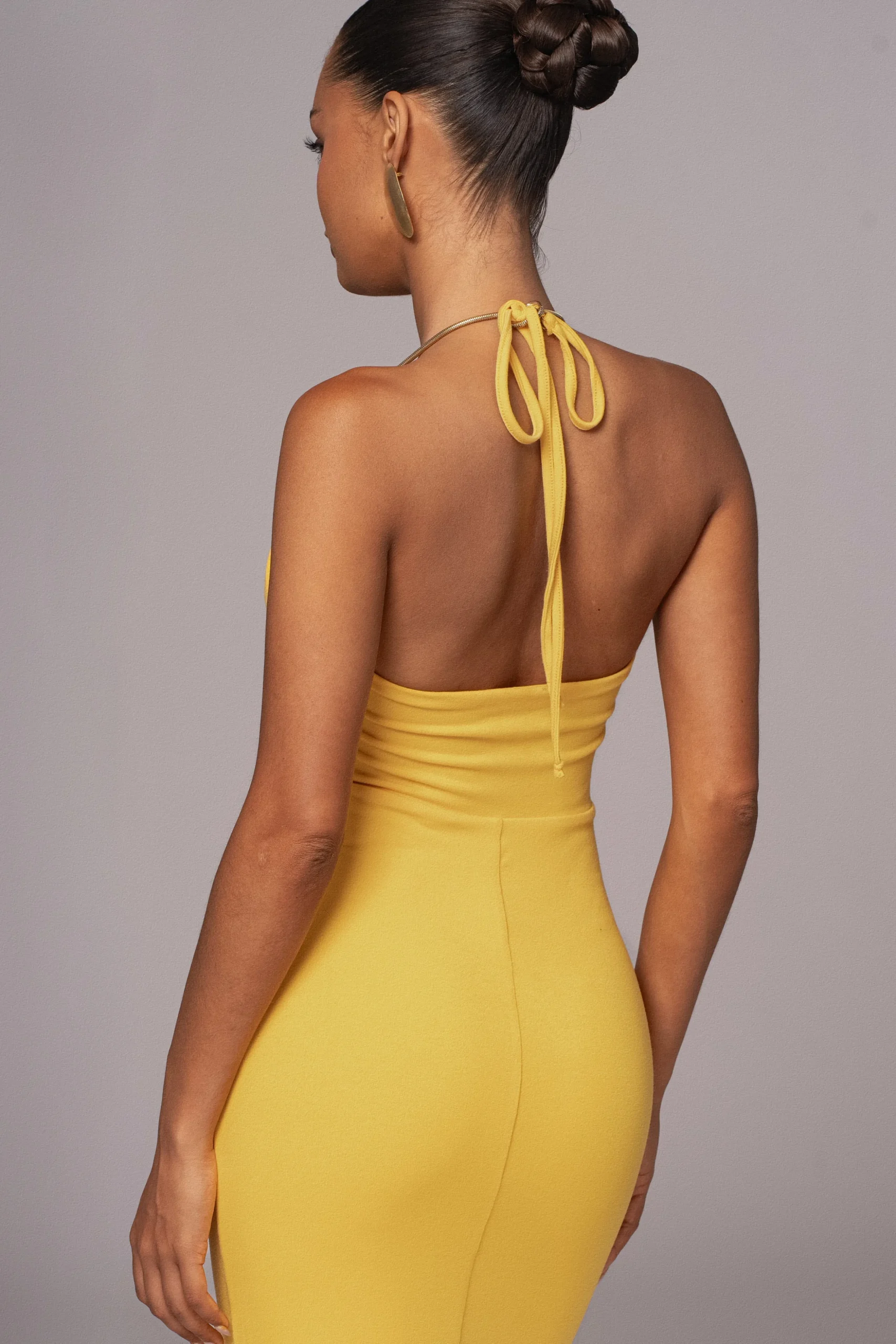 Yellow Secret Bloom Maxi Dress