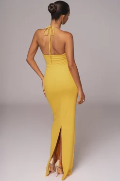 Yellow Secret Bloom Maxi Dress